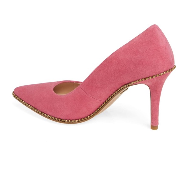 Tulip Suede Coach Heels - Picture 4 of 6